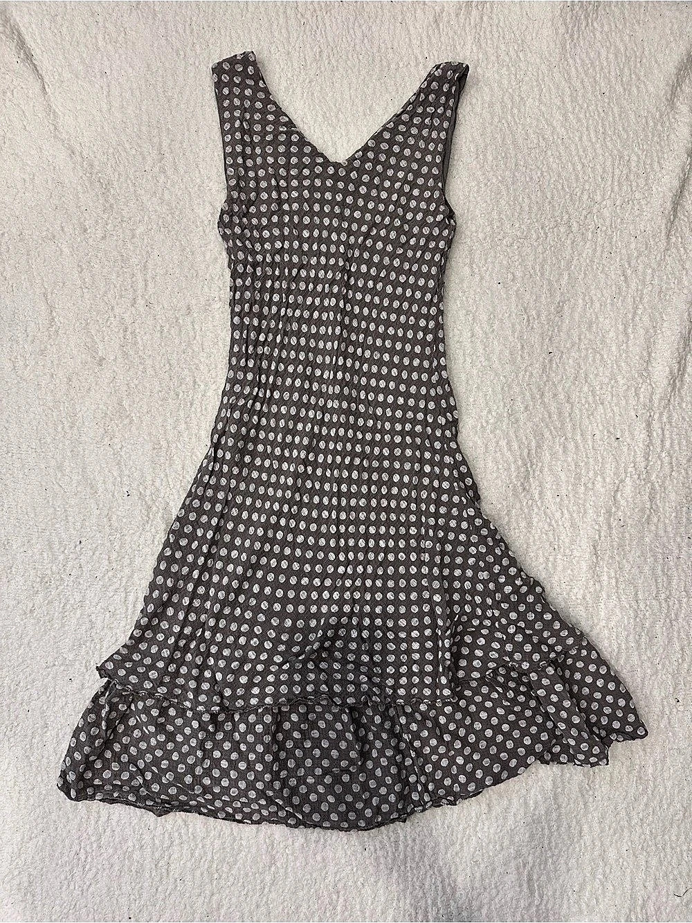 Angela Mara Sleeveless Polka Dot Dress #C0047